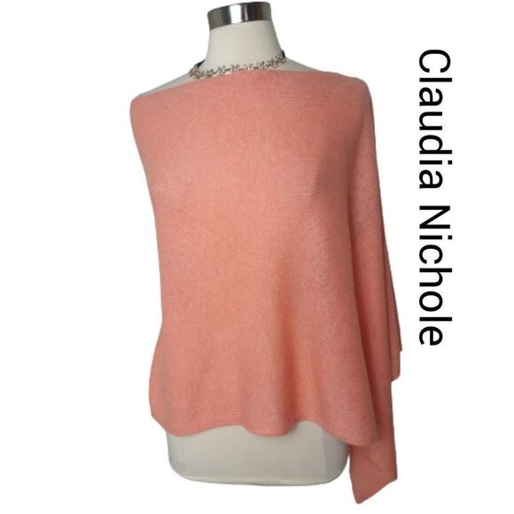 Claudia Nichole 100% Cashmere Luxe Dress Topper Poncho Shaw OS NWT - Picture 1 of 8